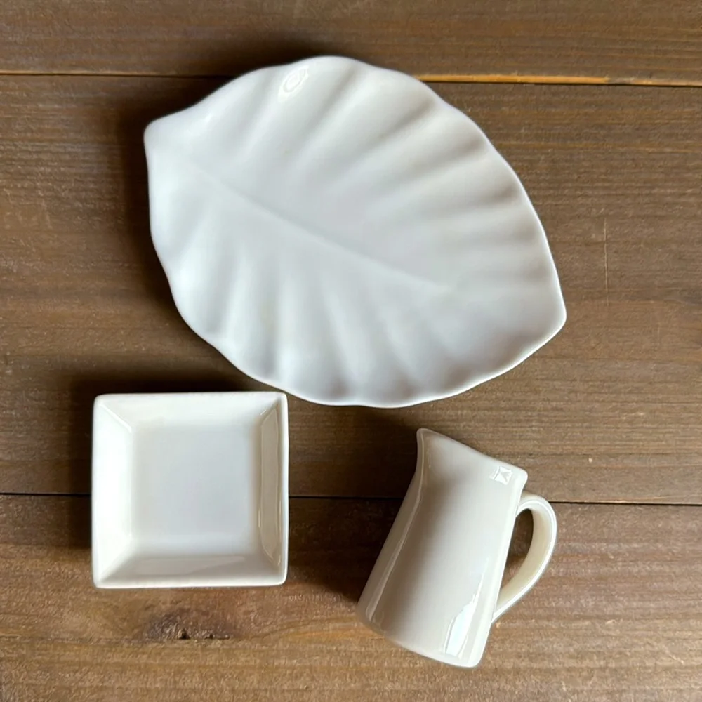 3 | White Ceramic Serving Pieces